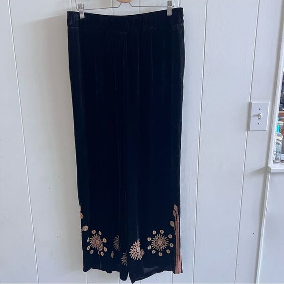 Johnny Was Heidi Velvet Silk Blend Wide Leg Pants NWT - Picture 10 of 12